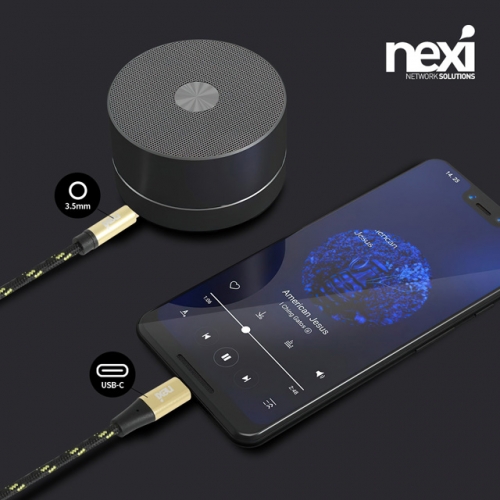 NX1397 USB 3.1 C 타입(M) to AUX(M) 오디오 케이블 1M (NX-UC-AUX-010M)