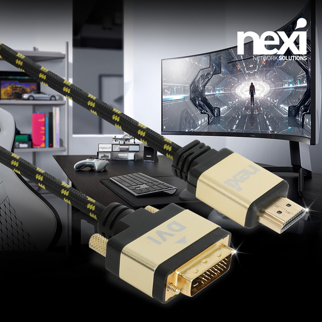 NX994 HDMI 2.0 TO DVI 파인골드 케이블 1M