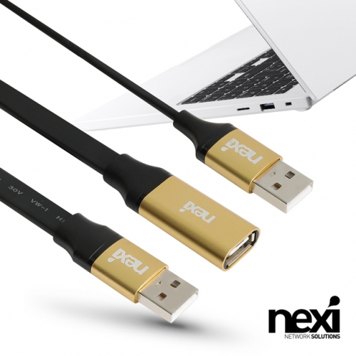 NX1158 USB 2.0 리피터 연장 플랫 케이블 5m USB 전원 (NX-U20MF-EX05F)