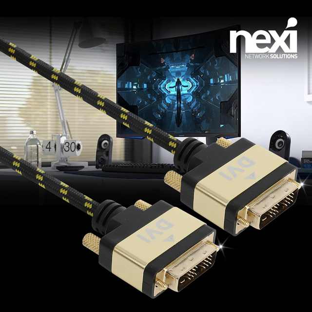 NX990 DVI-D (18+1) 싱글 파인골드 모니터 케이블 1M