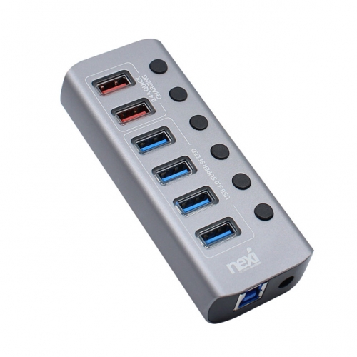 NX826 USB 3.0 4포트 + 2포트 유전원 허브 (NX-U1006P)
