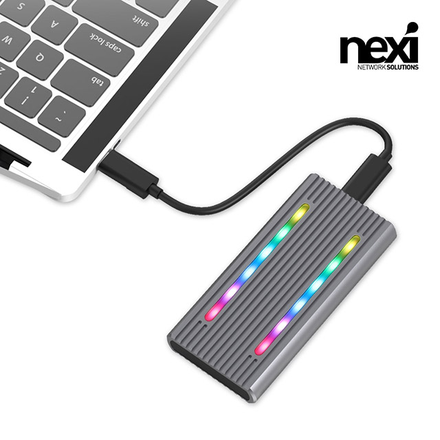 NX1346 USB 3.1 C타입 to M.2 NVMe/SATA SSD 외장 케이스 (NX-U31NVME-G2)