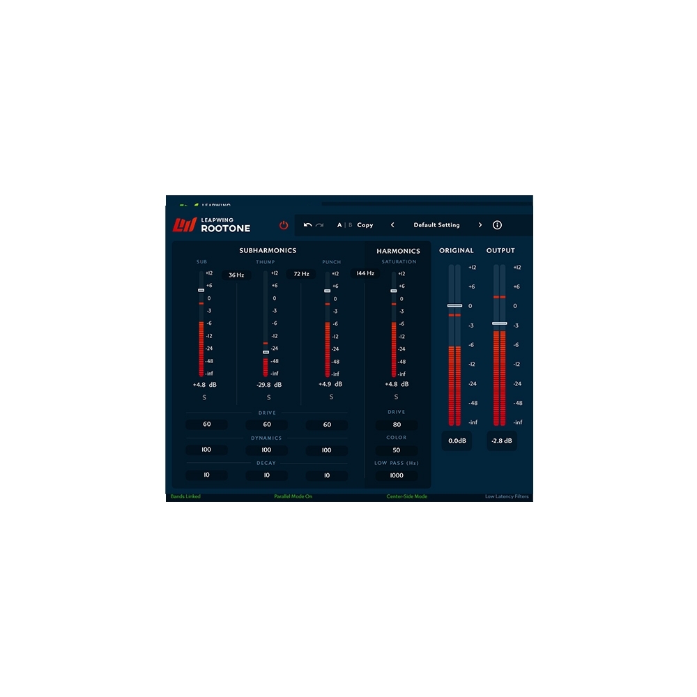 Leapwing Audio Root One 플러그인 Sub harmonics 립윙오디오 Plugin