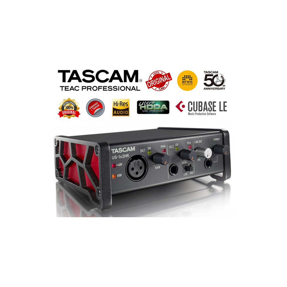 TASCAM 타스캠 US12 HR 오디오인터페이스 홈레코딩 루프백 US1x2HR 오인페
