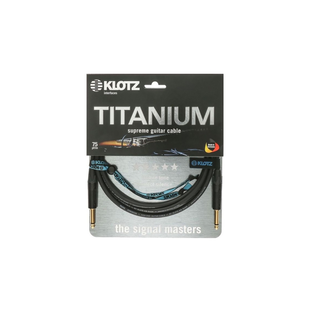 KLOTZ TITANIUM HIGH-END STARQUAD 클로츠 기타 케이블 6m (TSㅡ자:TSㅡ자, Neutrik 커넥터)